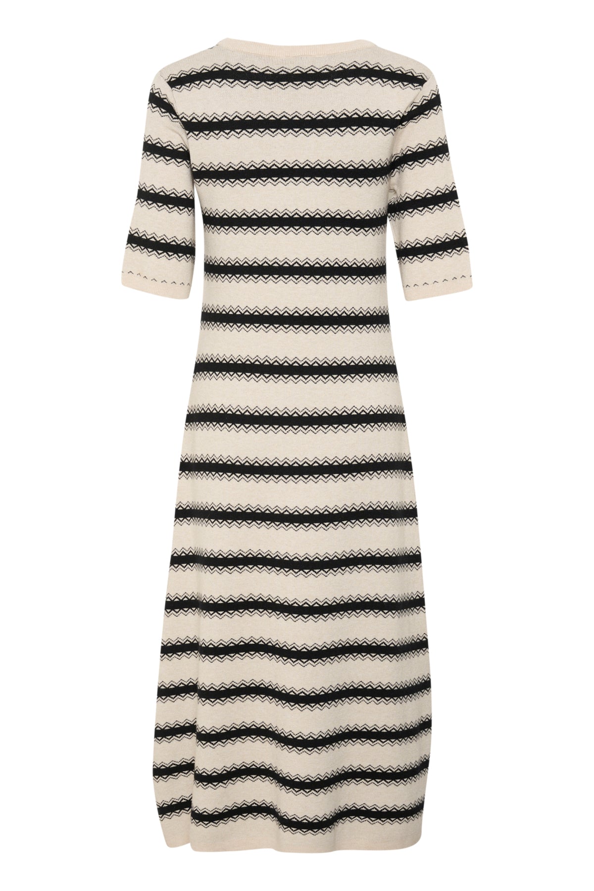 CRDela Zigzag dress Birch and black stripe - 10613931