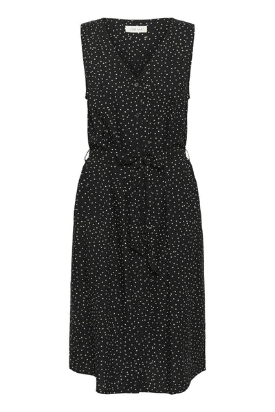 CRTiah Sleeveless Dress Pitch Black Dot - 10613948 Thumbnail