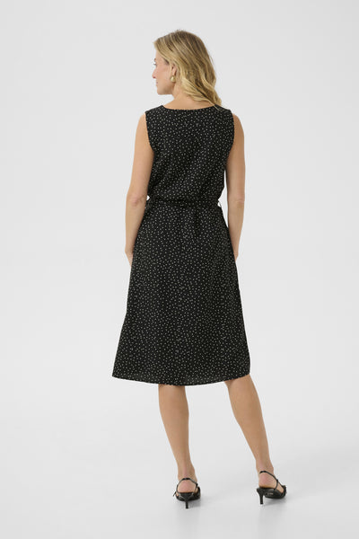CRTiah Sleeveless Dress Pitch Black Dot - 10613948 Thumbnail