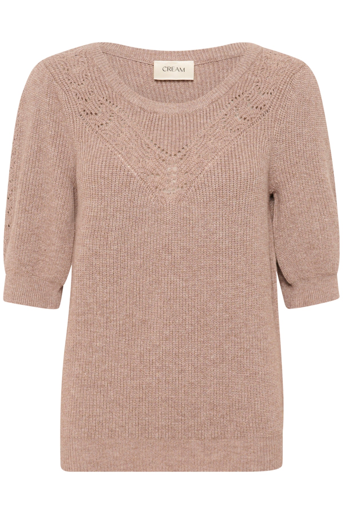 CRDela short sleeve pullover Fossil Melange - 10613961