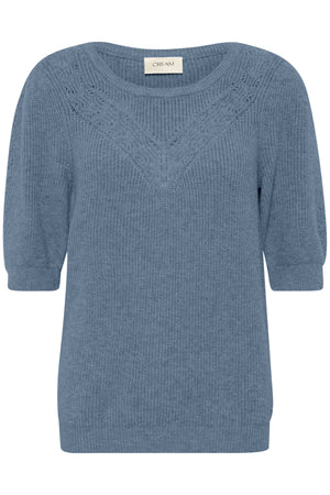 CRDela short sleeve pullover Blue Heaven Melange - 10613961