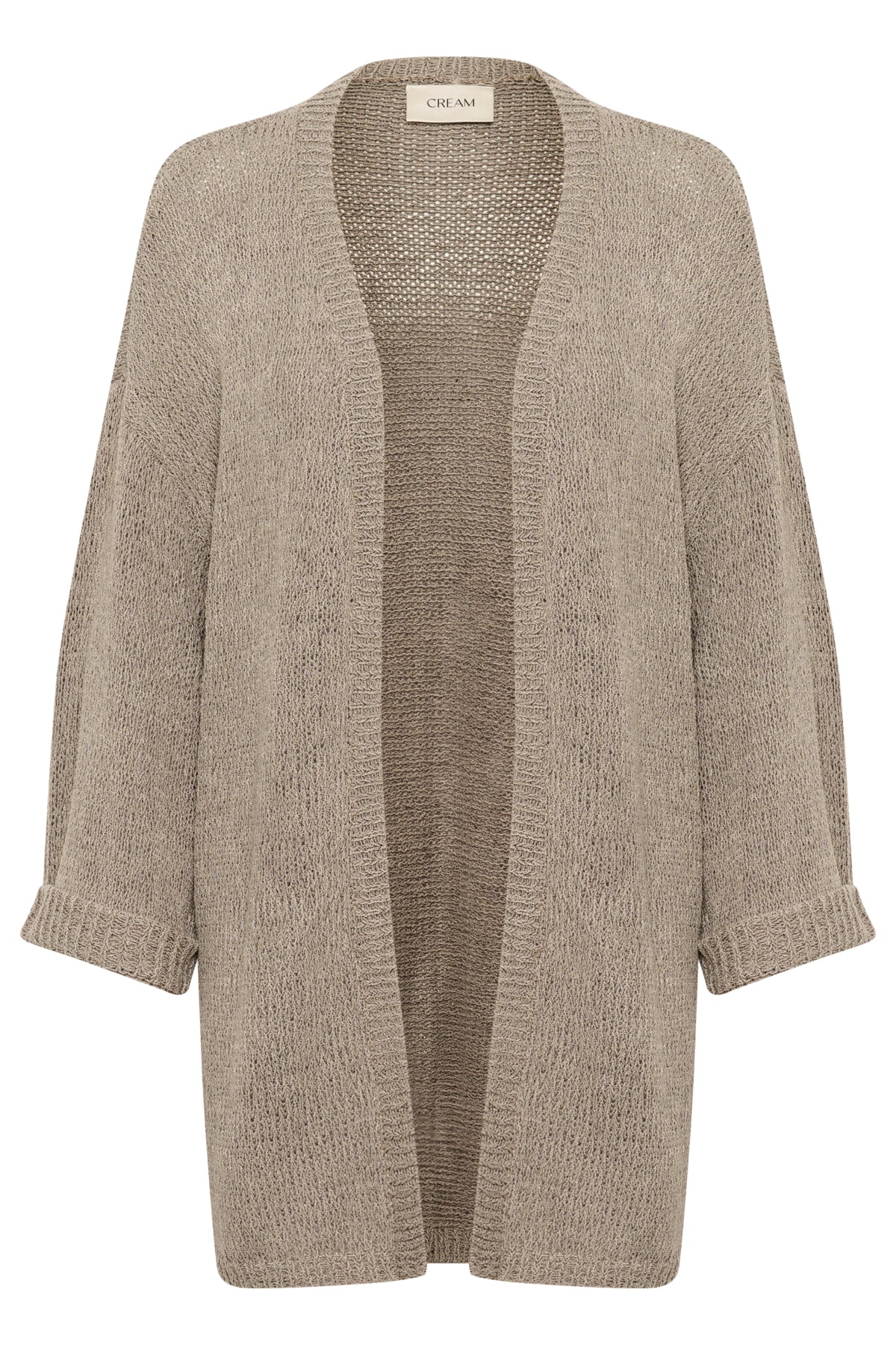 CRNixy knit kimono Fossil Melange - 10613963