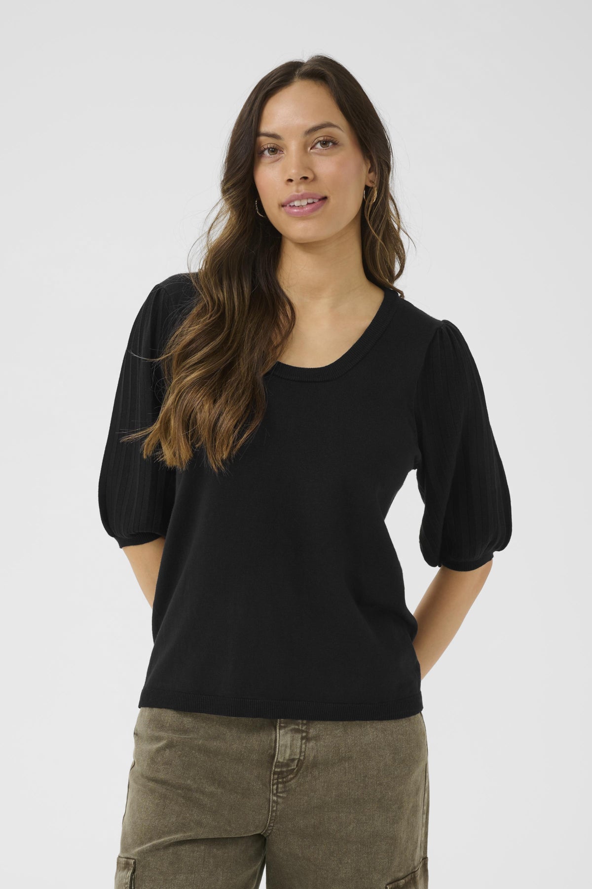 CRVillea pleat pullover Pitch Black - 10614038