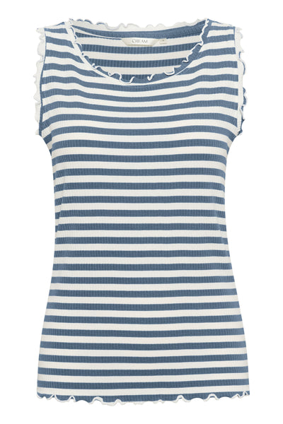 CRRibba Stripe Top Blue Heaven Stripe - 10614043 Thumbnail