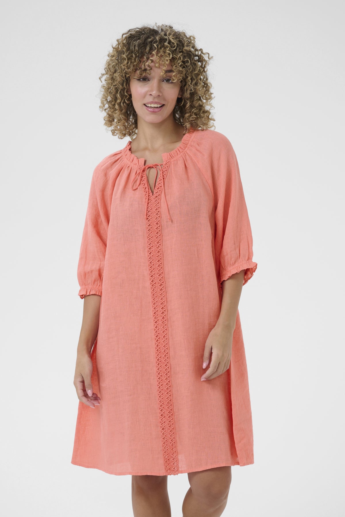 CRBellis lace dress short Porcelain Rose - 10614048