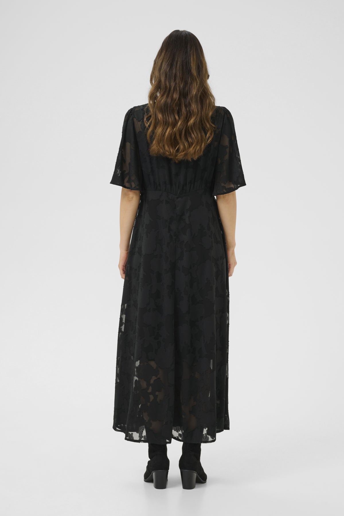 CRChery flower dress Pitch Black - 10614059