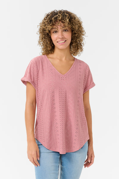CRMianna V-Neck T-Shirt Burnished Lilac Thumbnail