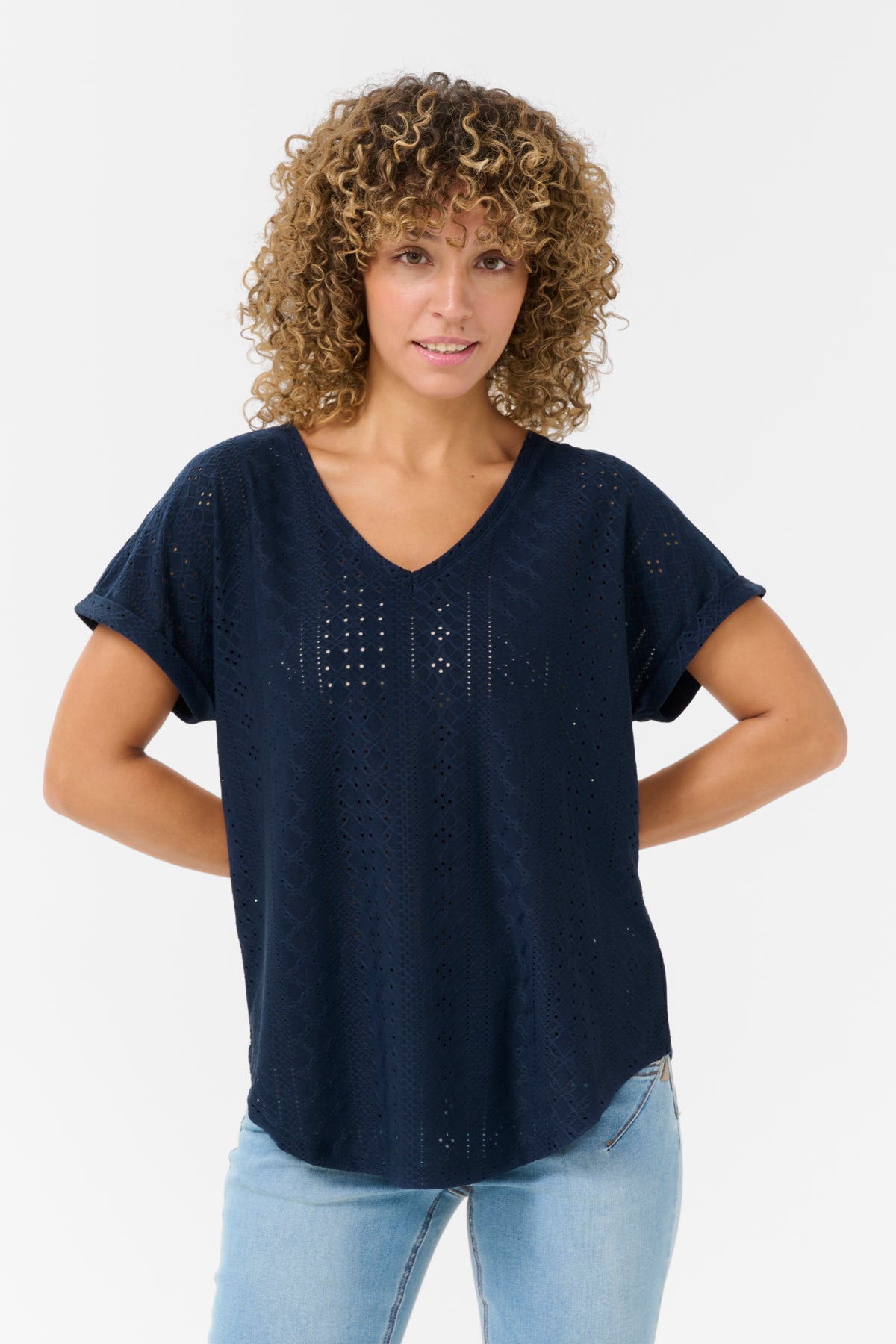 CRMianna V-Neck T-Shirt Dress Blues