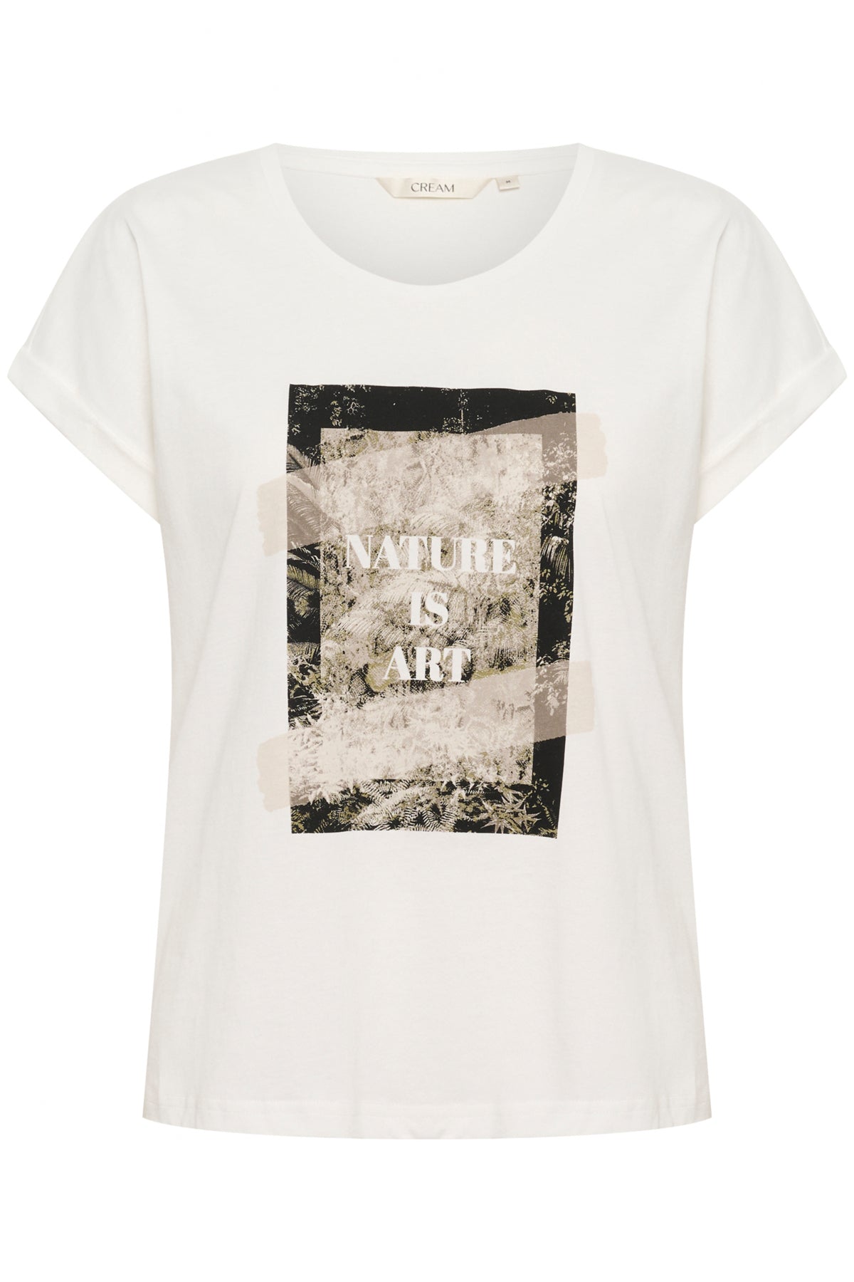 CRSita T-Shirt Green Beige Nature Is Art - 10614080