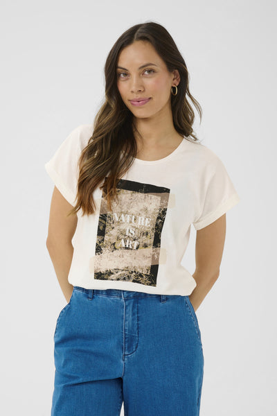 CRSita T-Shirt Green Beige Nature Is Art - 10614080 Thumbnail