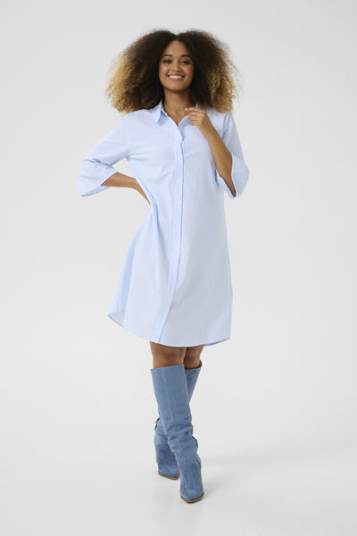 CRAmala Shirt Dress Light Blue Stripe Thumbnail