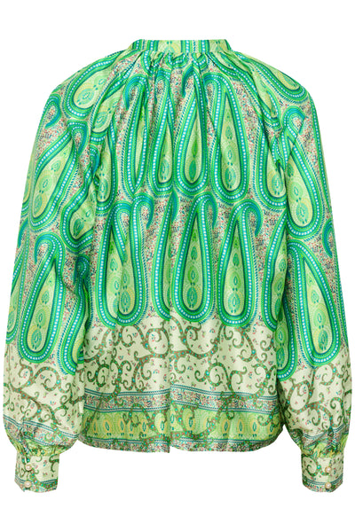 CRAmina Blouse Green Paisley Border - 10614108 Thumbnail