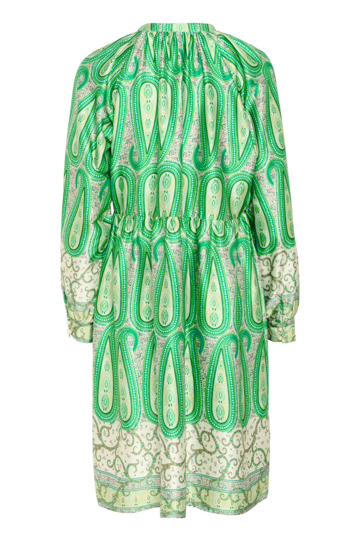 CRAmina Dress Green Paisley Border - 10614109