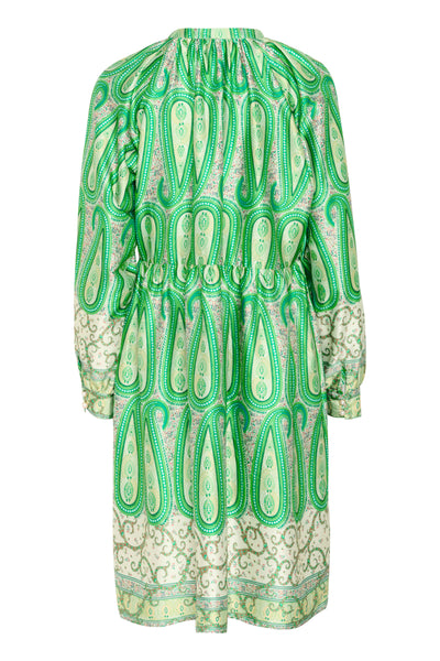 CRAmina Dress Green Paisley Border - 10614109 Thumbnail