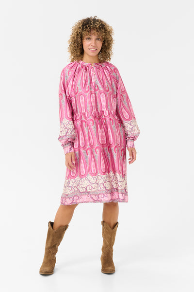 CRAmina Dress Pink Paisley Border - 10614109 Thumbnail