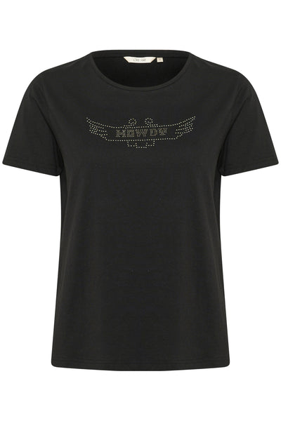 CRLiria T-Shirt Black Howdy Rhinestones - 10614118 Thumbnail