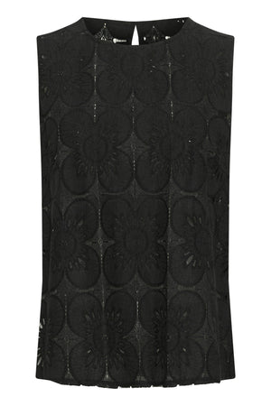 CRLibby Lace Top Pitch Black - 10614119