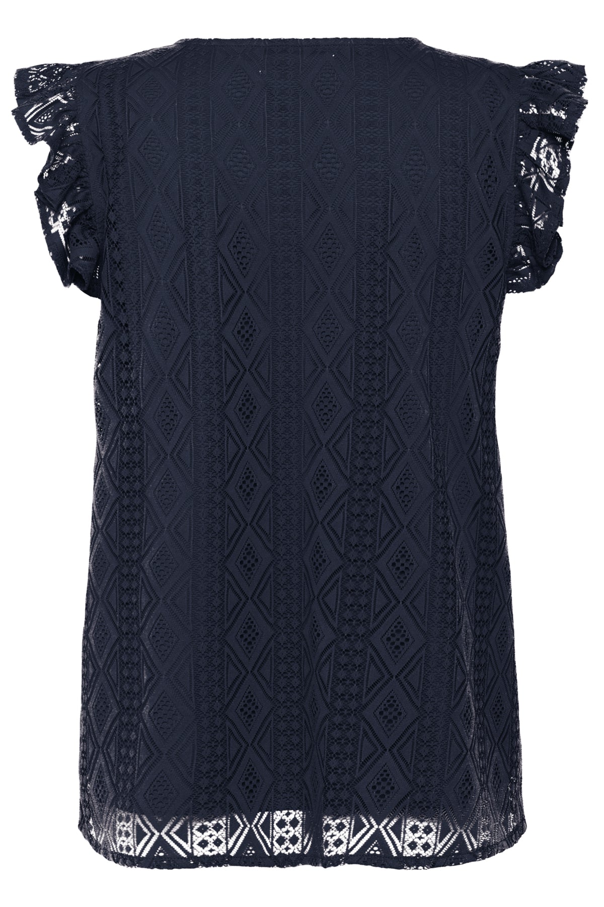 CRDanika Flounce Top Navy Blazer