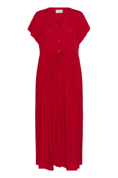 CRTiah Long Button Up Dress High Risk Red - 10614219 Thumbnail
