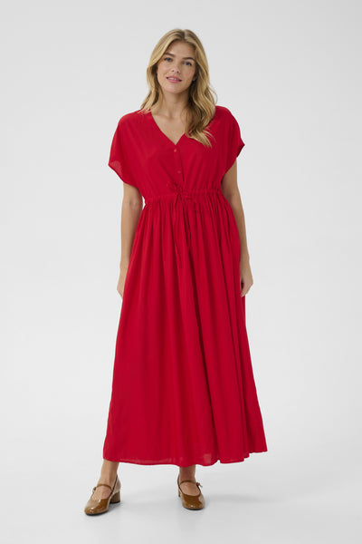 CRTiah Long Button Up Dress High Risk Red - 10614219 Thumbnail