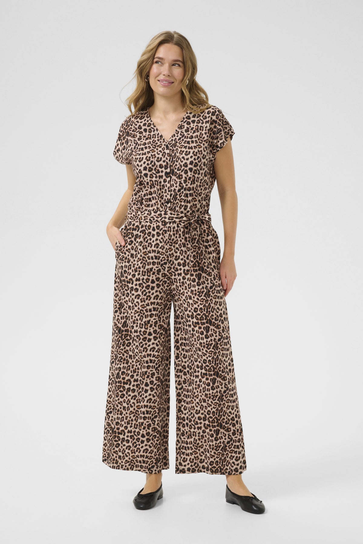 CRTiah Sleeveless Jumpsuit Animal Neutral - 10614227