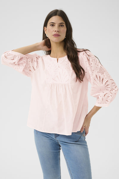 CRDiana 3/4 Sleeve Blouse Barely Pink - 10614388 Thumbnail