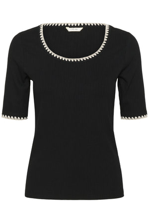 CRRibba Stitched T-Shirt Pitch Black - 10614510