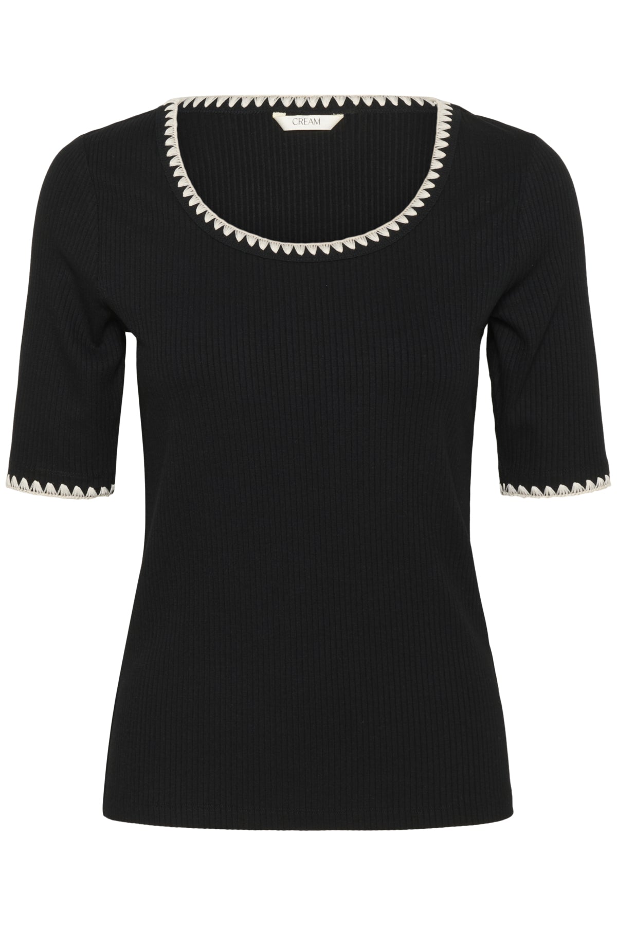 CRRibba Stitched T-Shirt Pitch Black - 10614510