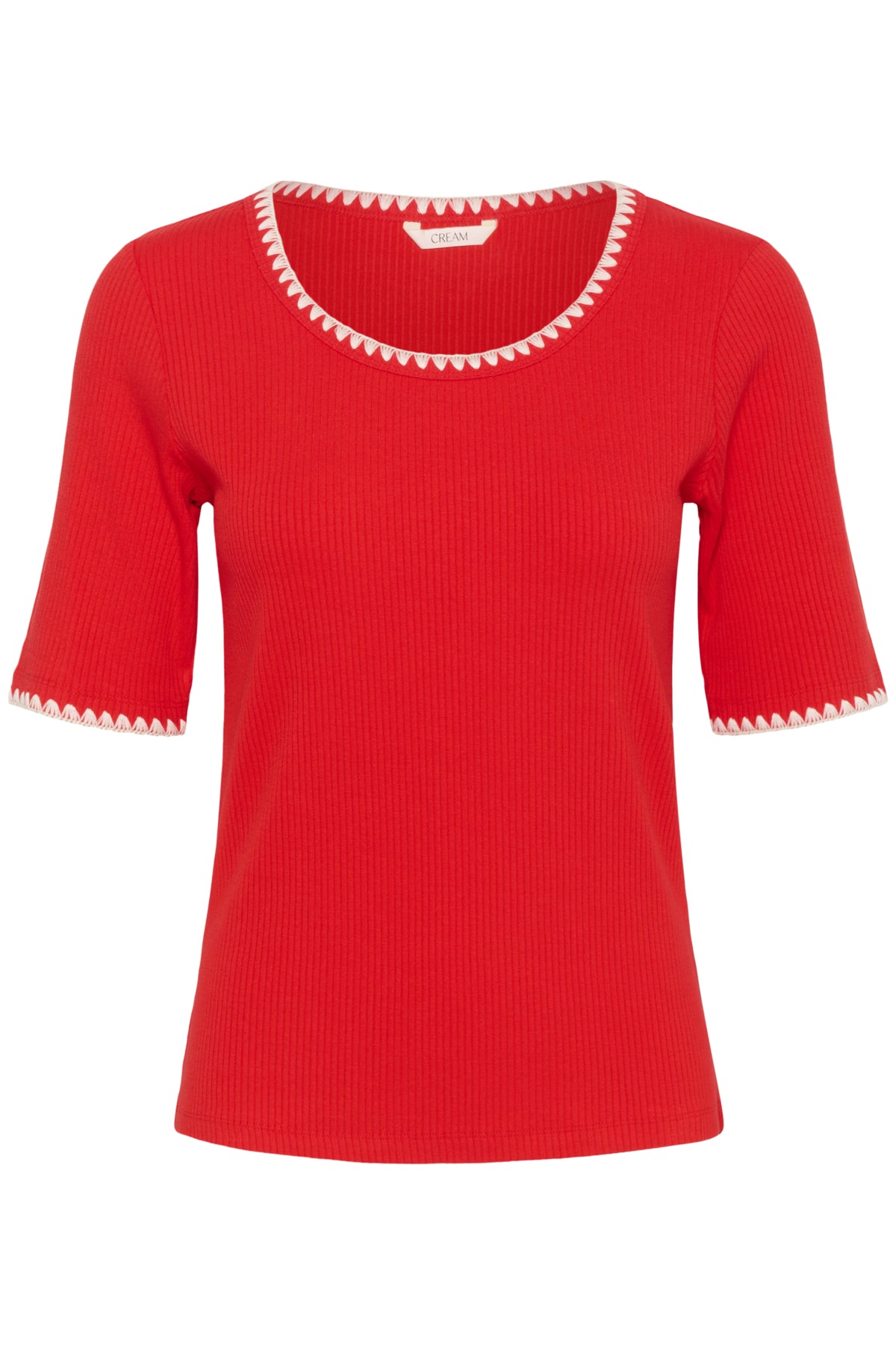CRRibba Stitched T-Shirt Flame Scarlet - 10614510