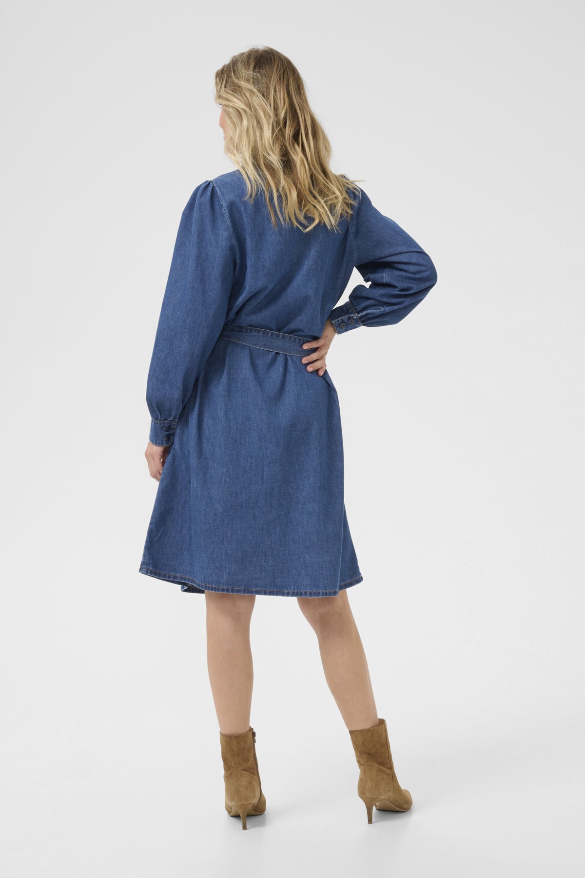 CREstelle LS Denim Dress Jasper Blue denim - 10614618