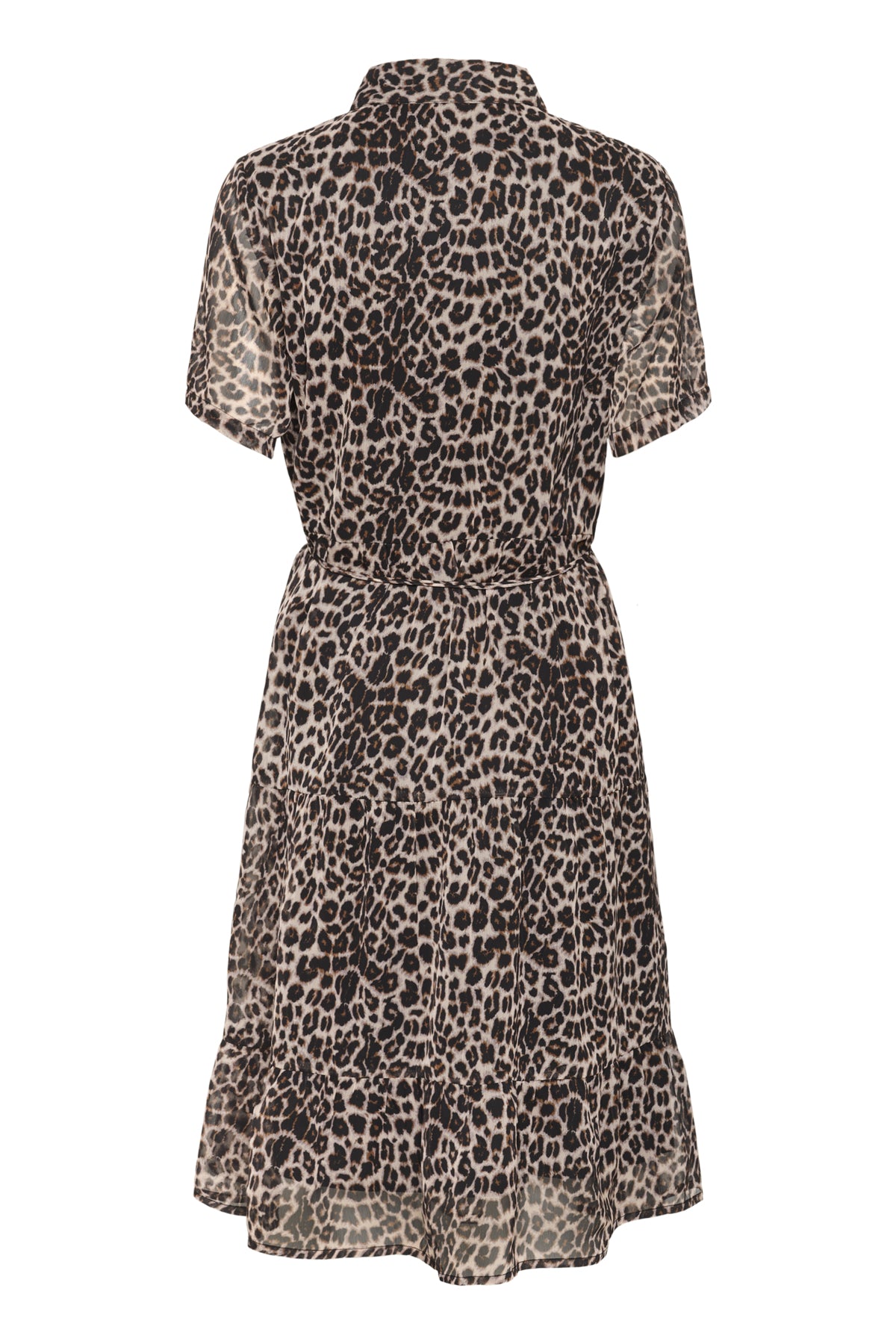 CRYuna Short Sleeve Dress Natrual Animal Spots - 10614728
