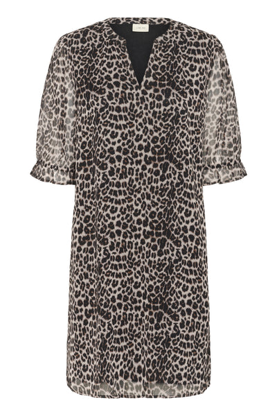 CRYuna Short Dress Natrual Animal Spots - 10614740 Thumbnail