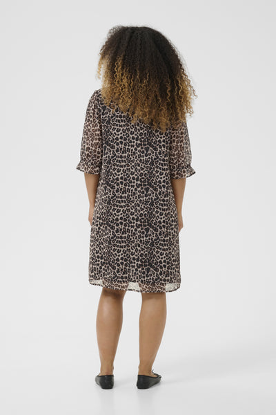 CRYuna Short Dress Natrual Animal Spots - 10614740 Thumbnail