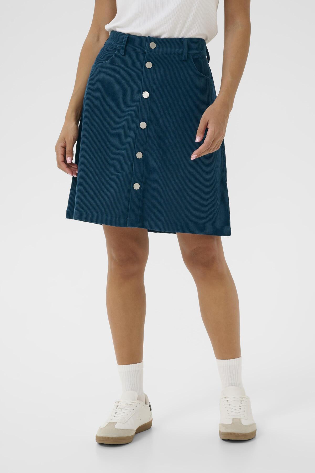 CRCory Button Skirt Gibraltar Sea - 10614760