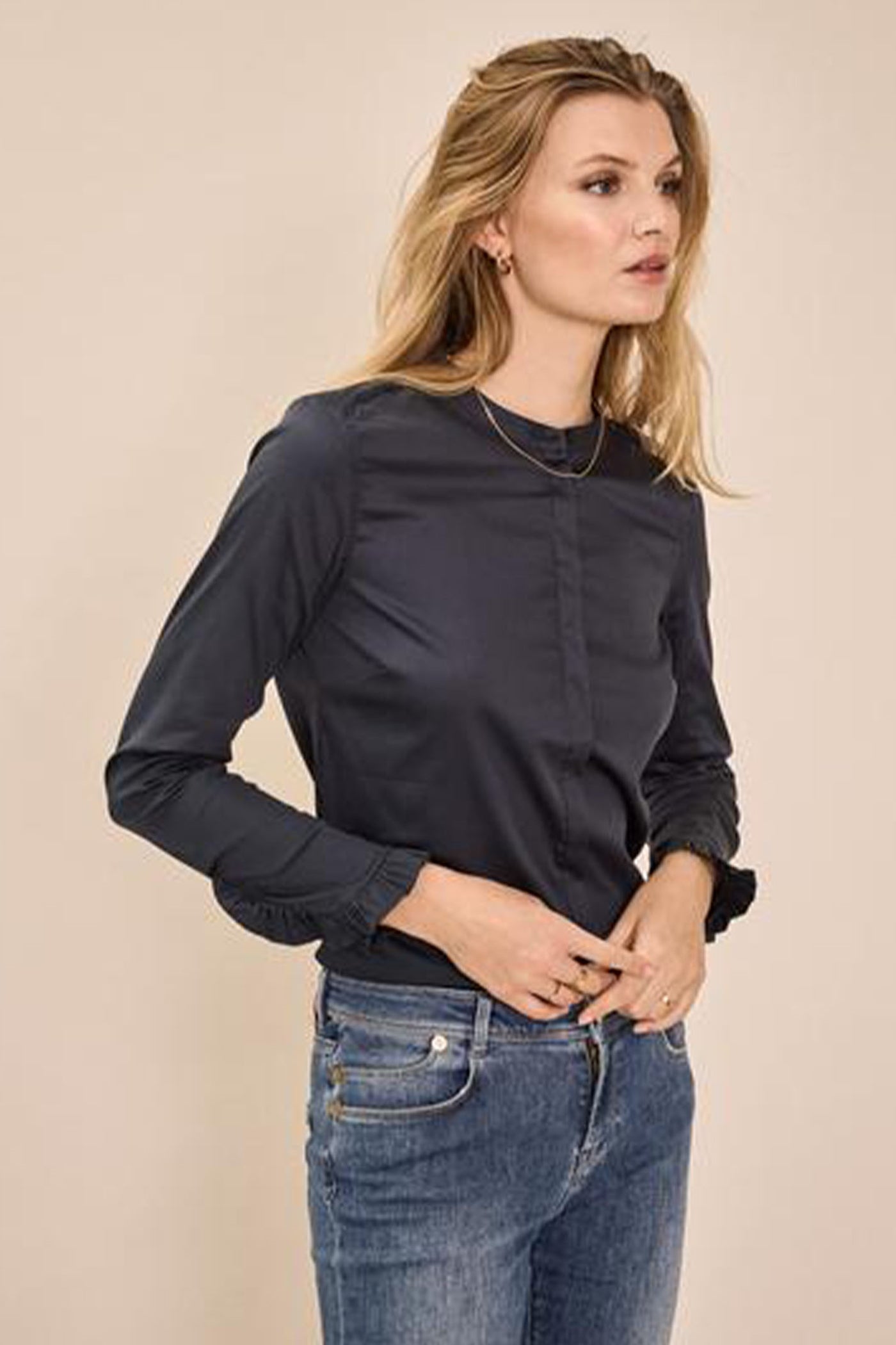 Mattie Sustainable Shirt Night Blue - 131731