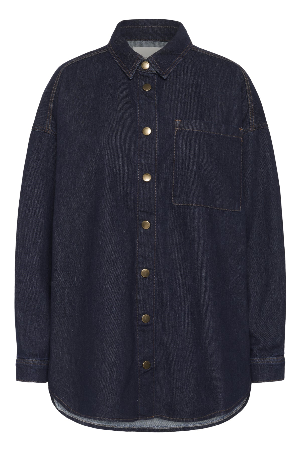 MaloMW 143 Shirt Dark Blue Un-Wash - 10704347
