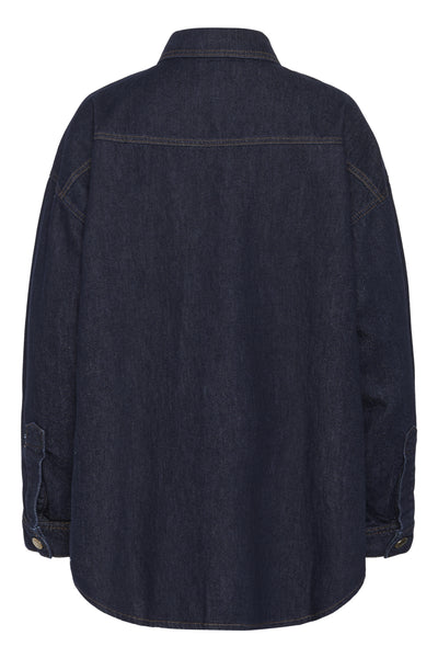 MaloMW 143 Shirt Dark Blue Un-Wash - 10704347 Thumbnail