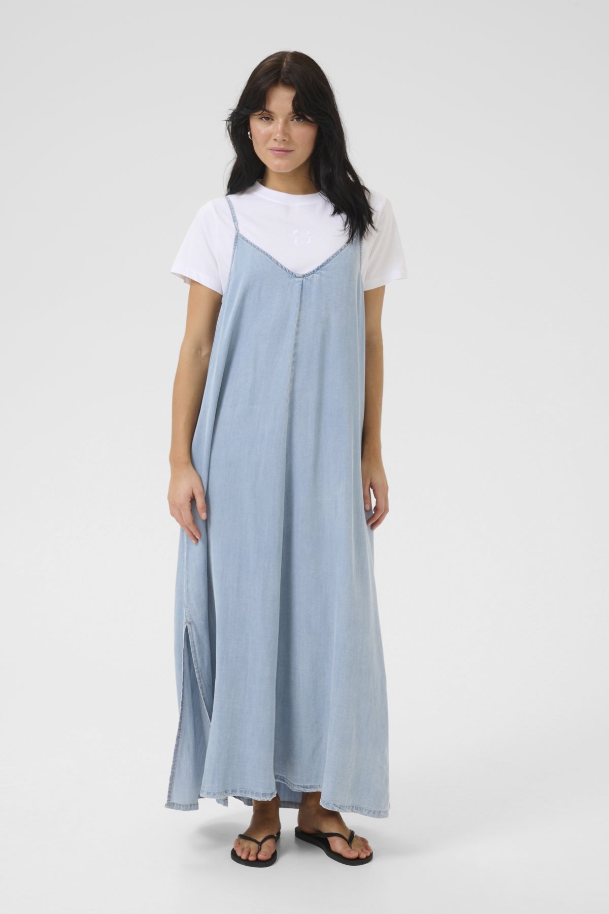 NellyMW Strap Dress Light Blue Wash - 10704742