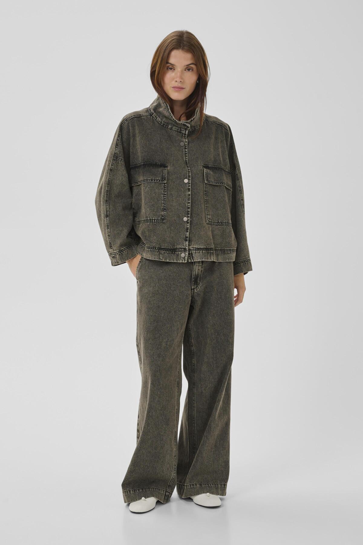 TessaMW 160 Jacket Medium Grey Dirty Wash - 10704774