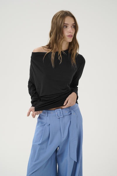VistaMW Waterfall Blouse Black - 10704994 Thumbnail