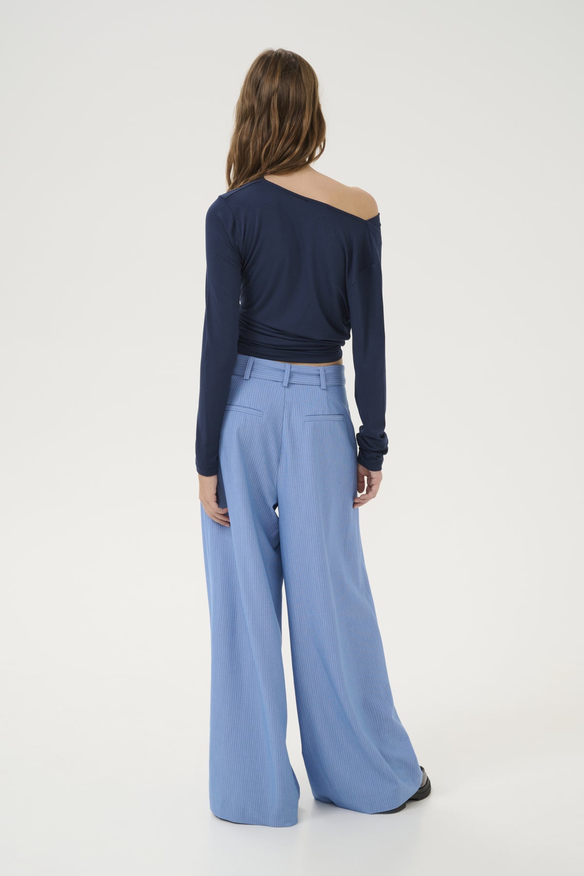 VistaMW Waterfall Blouse Dark Sapphire Blue - 10704994