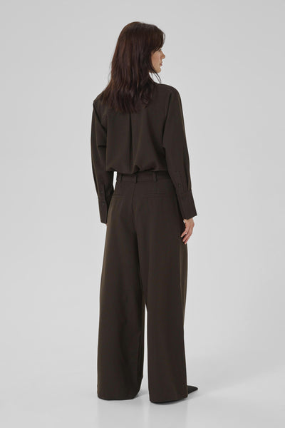VittaMW High Wide Pant Espresso W. Stripe Thumbnail