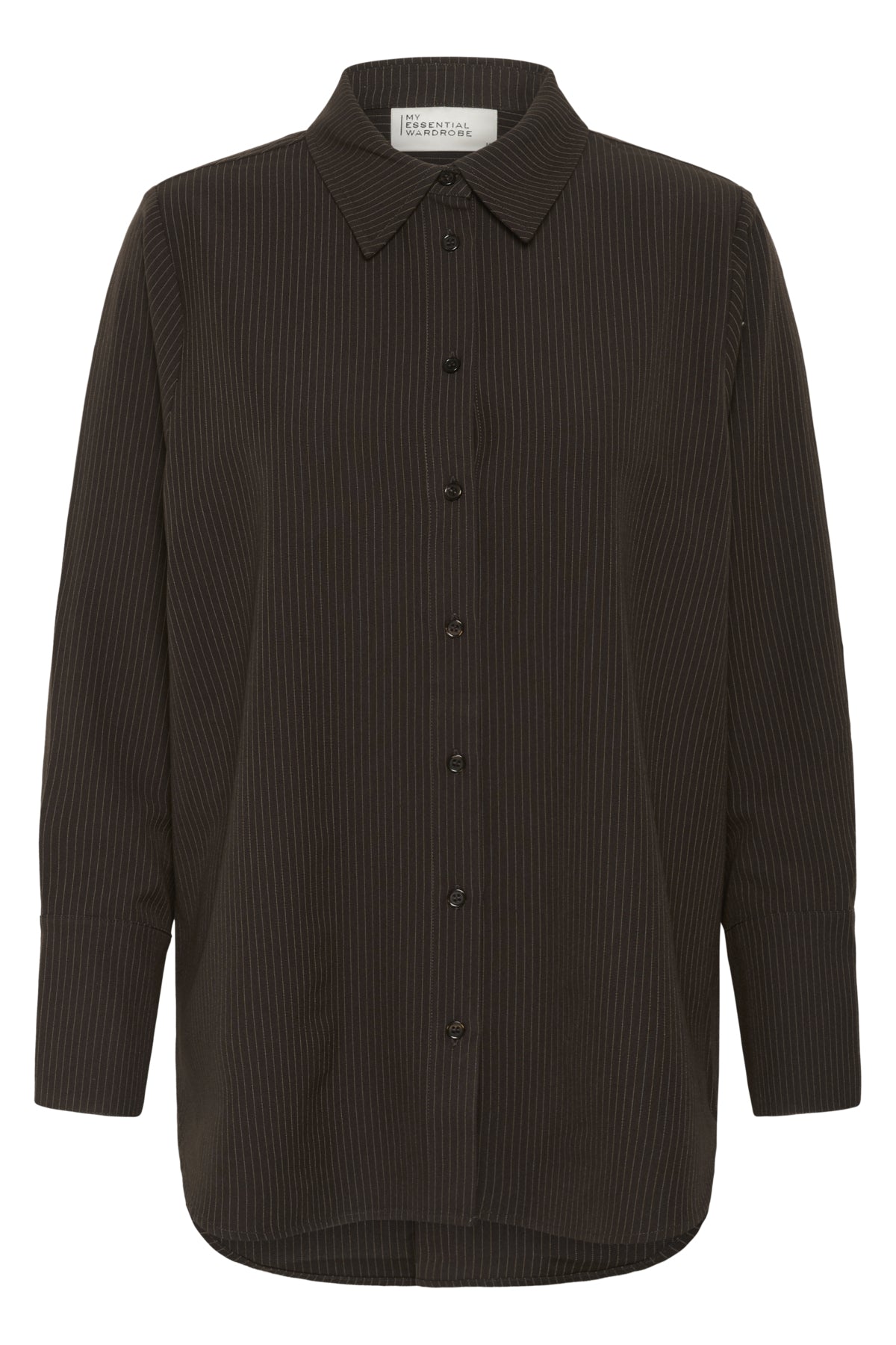 VittaMW Shirt Espresso W. Stripe - 10705001