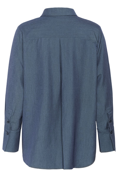 VittaMW Shirt Dark Slate W. Stripe - 10705001 Thumbnail
