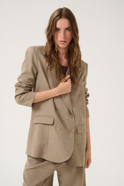 DionMW Waistcoat Sepia Tint Melange - 10705018 Thumbnail