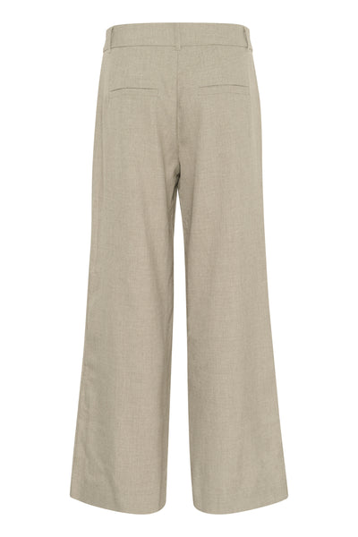 DionMW Wide Pant Sandy Green Melange - 10705016 Thumbnail