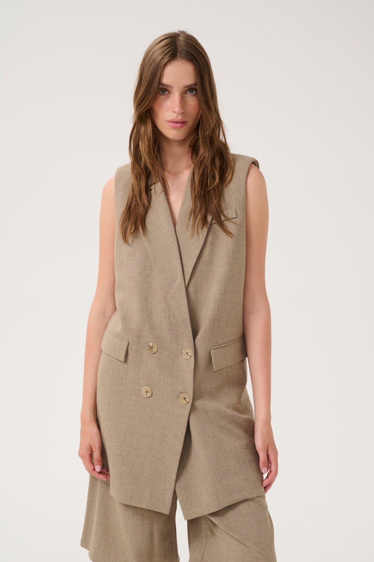 DionMW Waistcoat Sepia Tint Melange - 10705018
