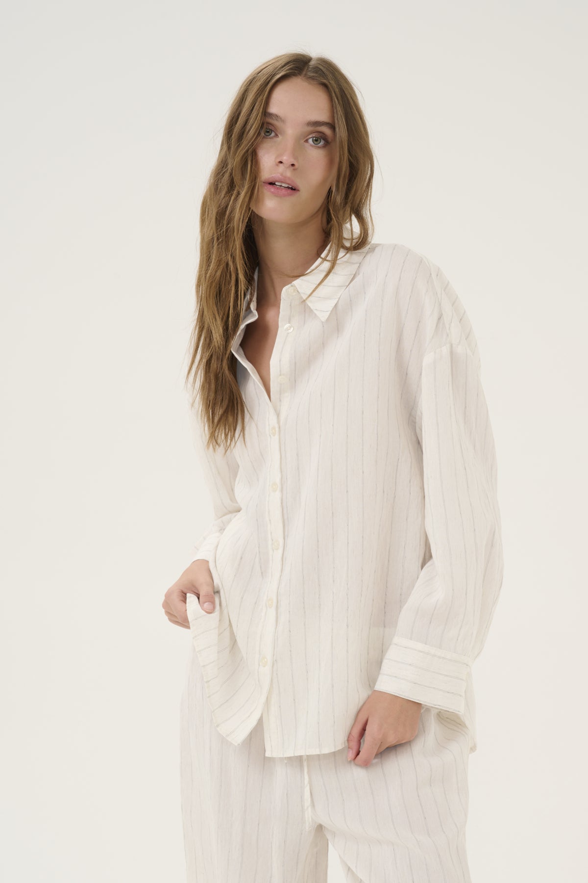 LimaMW Shirt Oatmeal Melange - 10705019