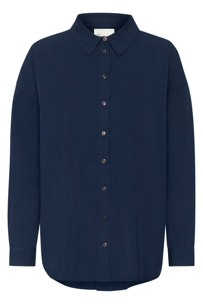 SunnaMW Boxy Shirt Dark Sapphire Blue - 10705021 Thumbnail