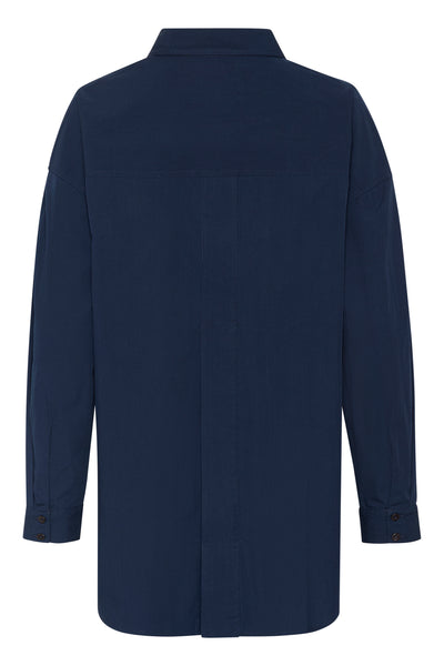 SunnaMW Boxy Shirt Dark Sapphire Blue - 10705021 Thumbnail